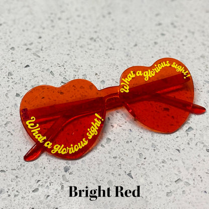 Heart Glasses Bright Red