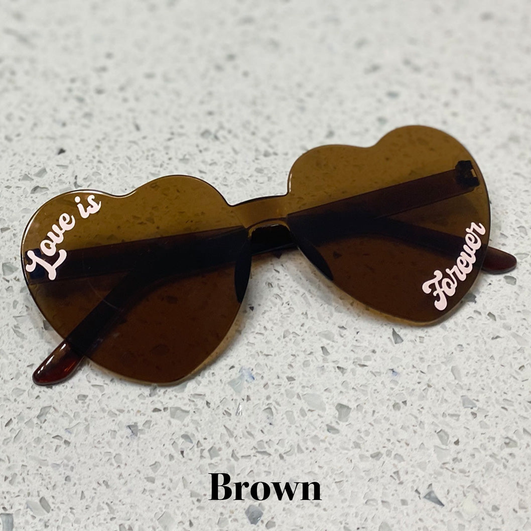 Heart Glasses Brown