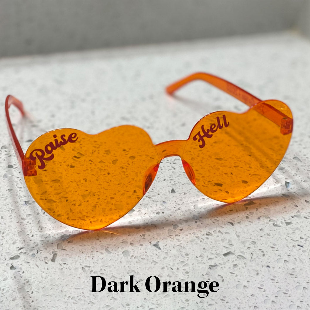 Heart Glasses Dark Orange