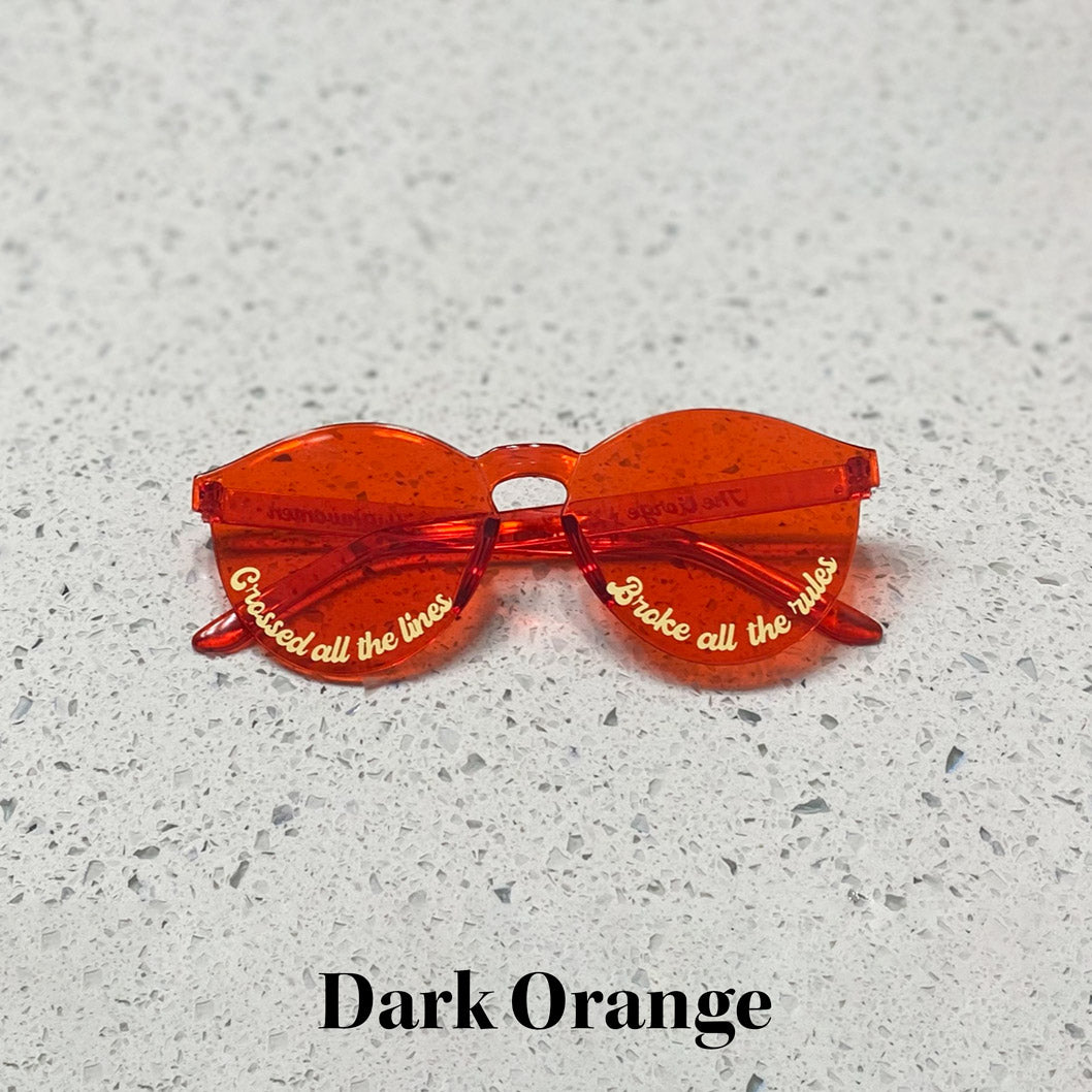 Round Glasses Dark Orange