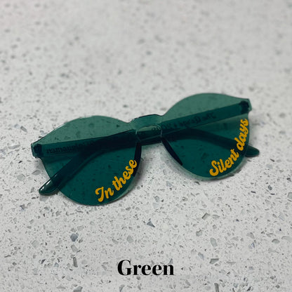 Round Glasses Green