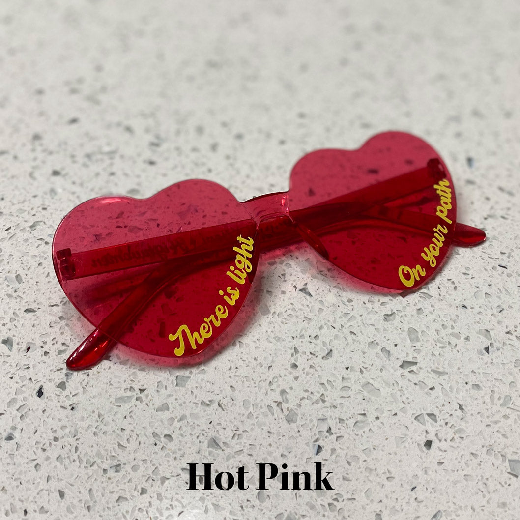 Heart Glasses Hot Pink