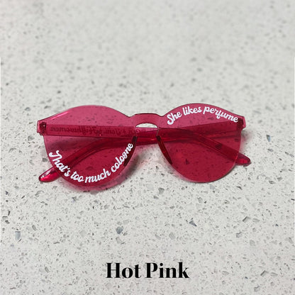 Round Glasses Hot Pink