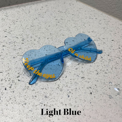 Heart Glasses Light Blue