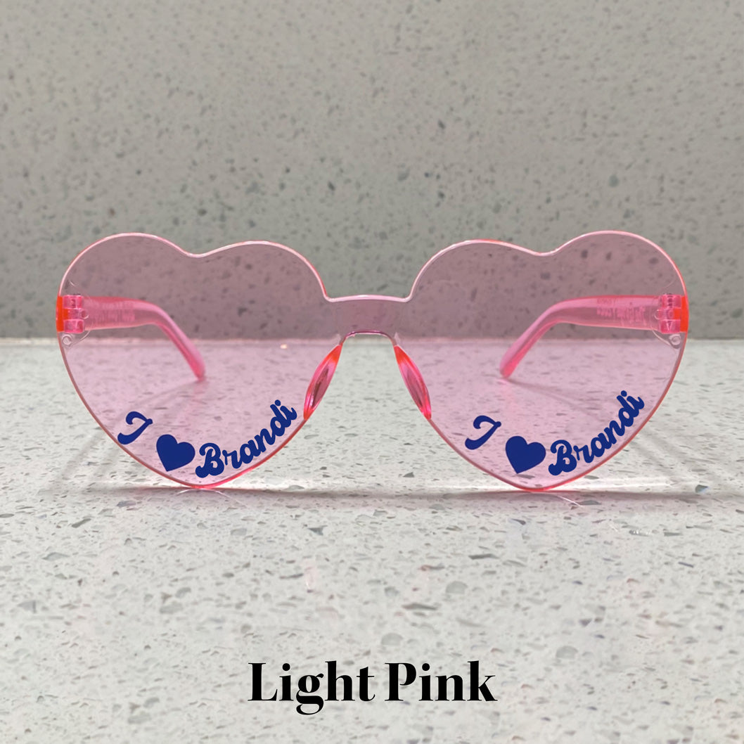 Heart Glasses Light Pink
