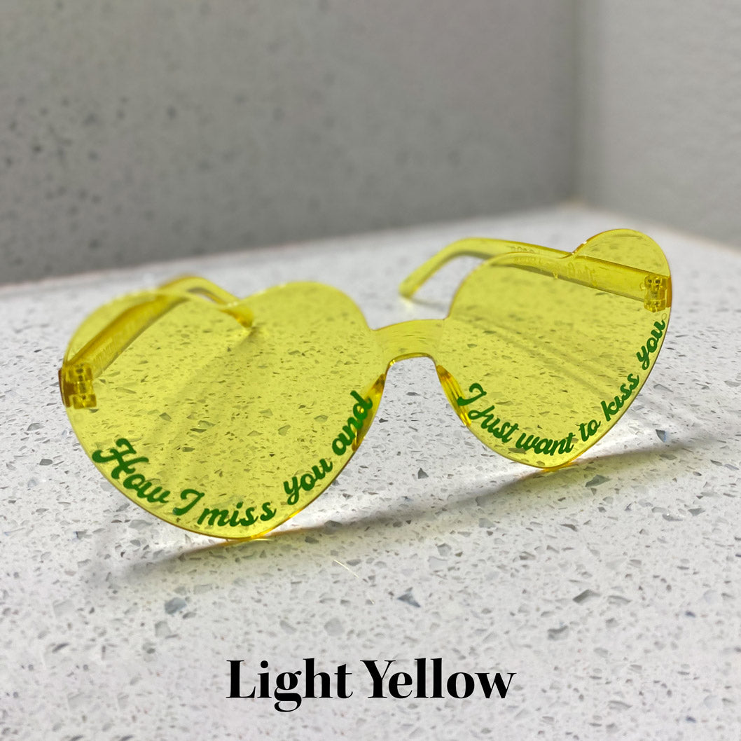 Heart Glasses Light Yellow