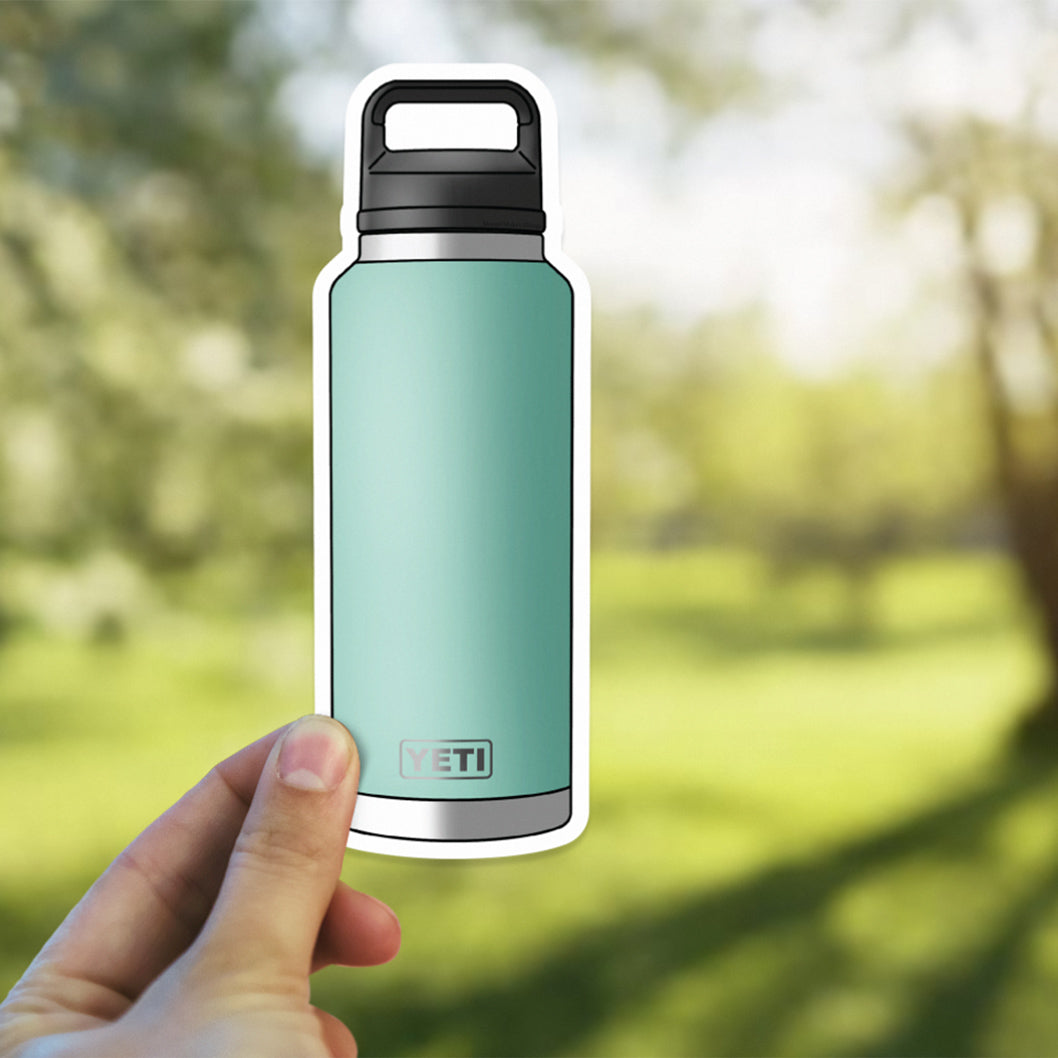 Seafoam 46oz Water Bottle Mock Up