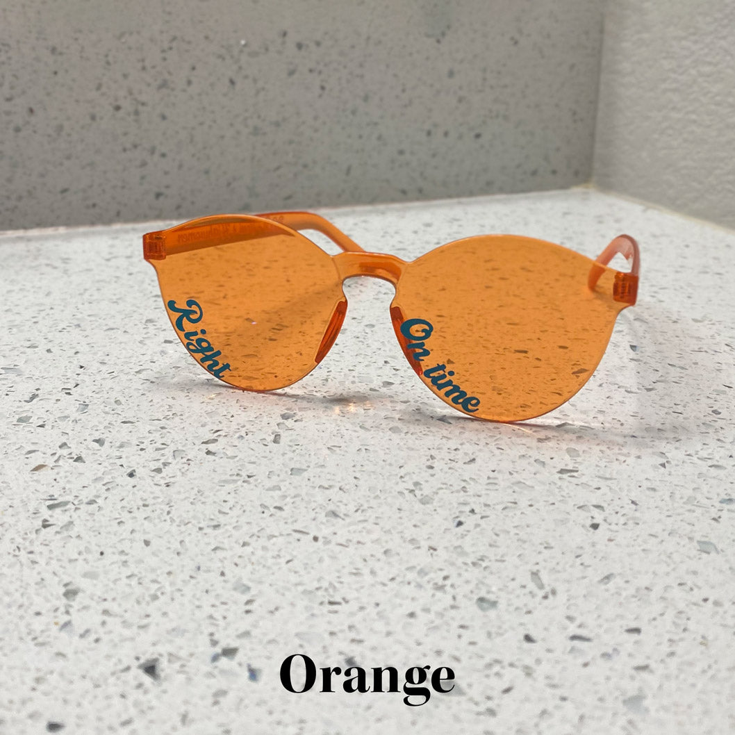 Round Glasses Orange