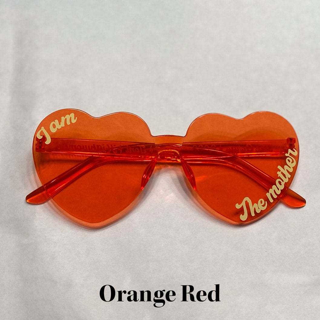 Heart Glasses Orange Red