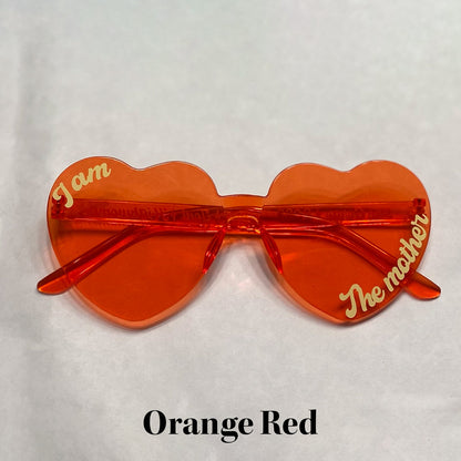 Heart Glasses Orange Red