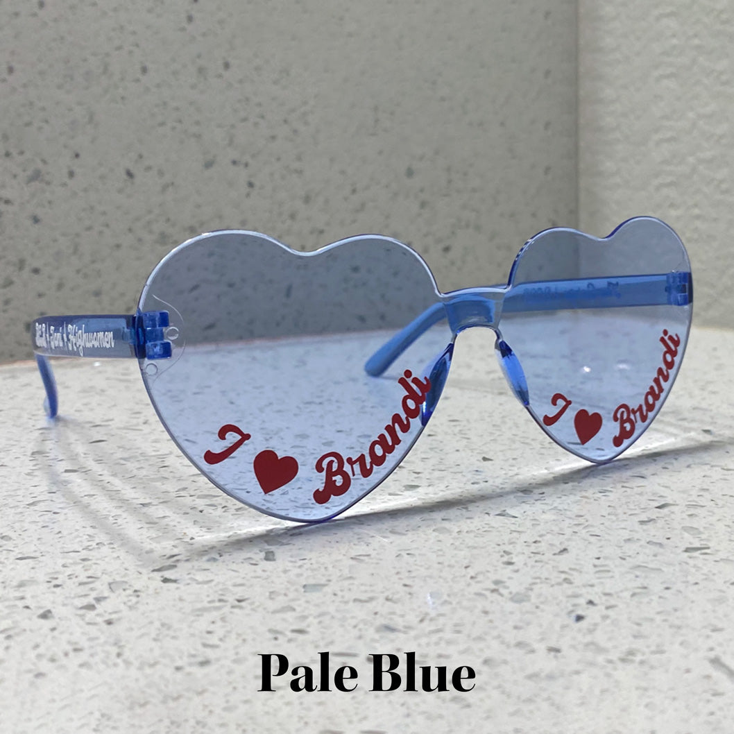 Heart Glasses Pale Blue