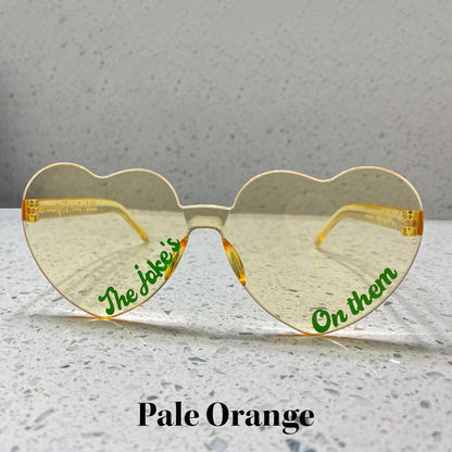 Heart Glasses Pale Orange