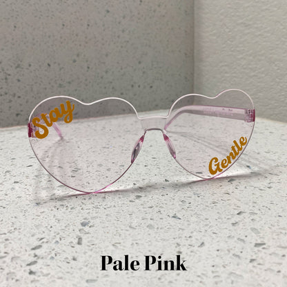 Heart Glasses Pale Pink