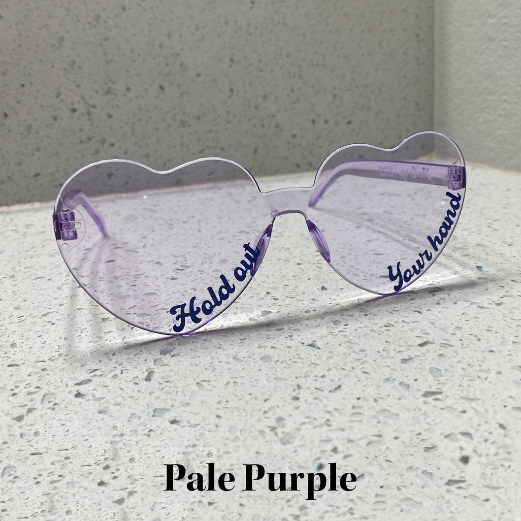 Heart Glasses Pale Purple