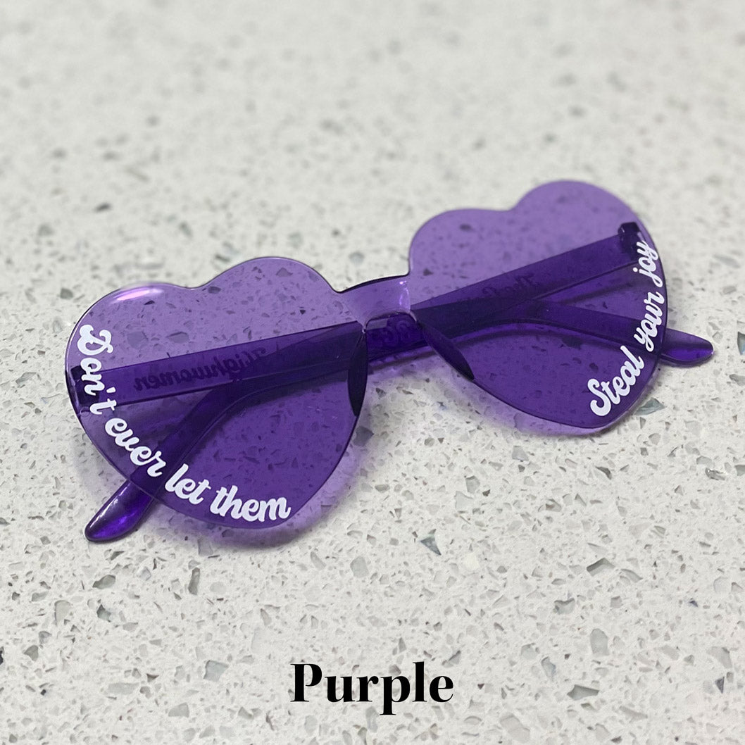 Heart Glasses Purple