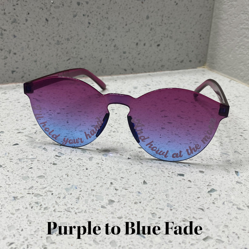 Round Glasses Purple to Blue Fade