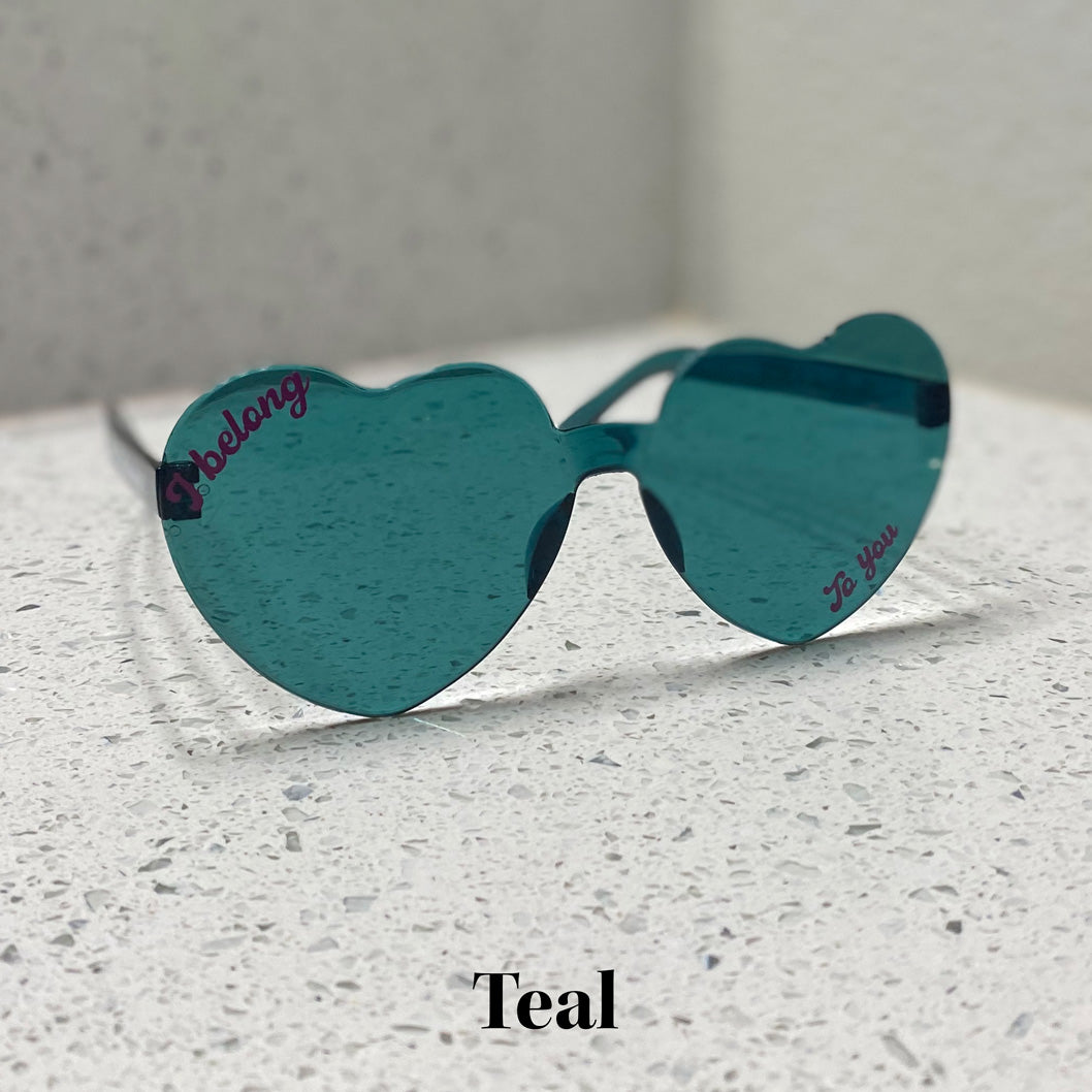 Heart Glasses Teal