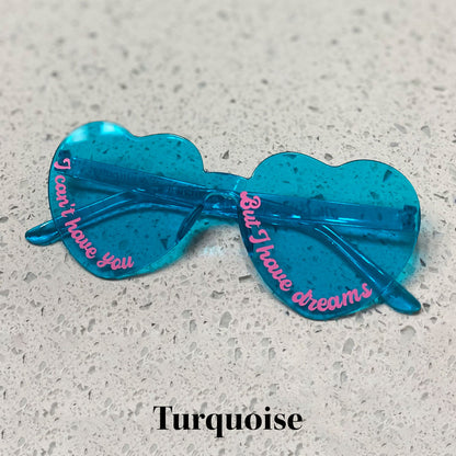 Heart Glasses Turquoise