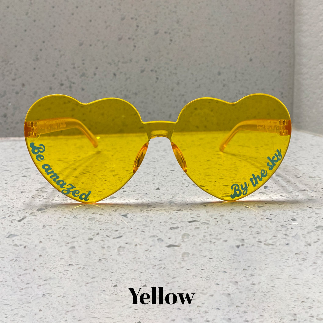 Heart Glasses Yellow