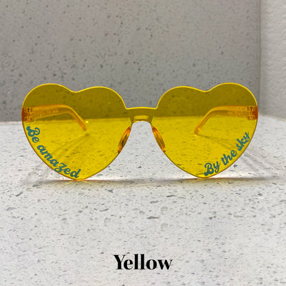 Heart Glasses Yellow